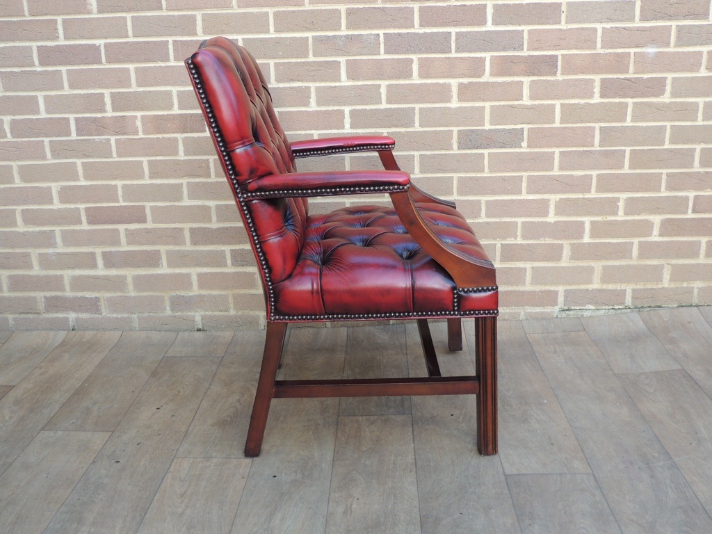 Chesterfield Ox Blood Chair - Image 7