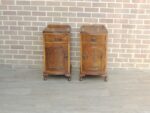 Queen Anne Walnut Bedside Cabinets