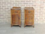 Queen Anne Walnut Bedside Cabinets - Image 3