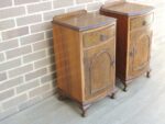 Queen Anne Walnut Bedside Cabinets - Image 4