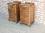 Queen Anne Walnut Bedside Cabinets - Image 5