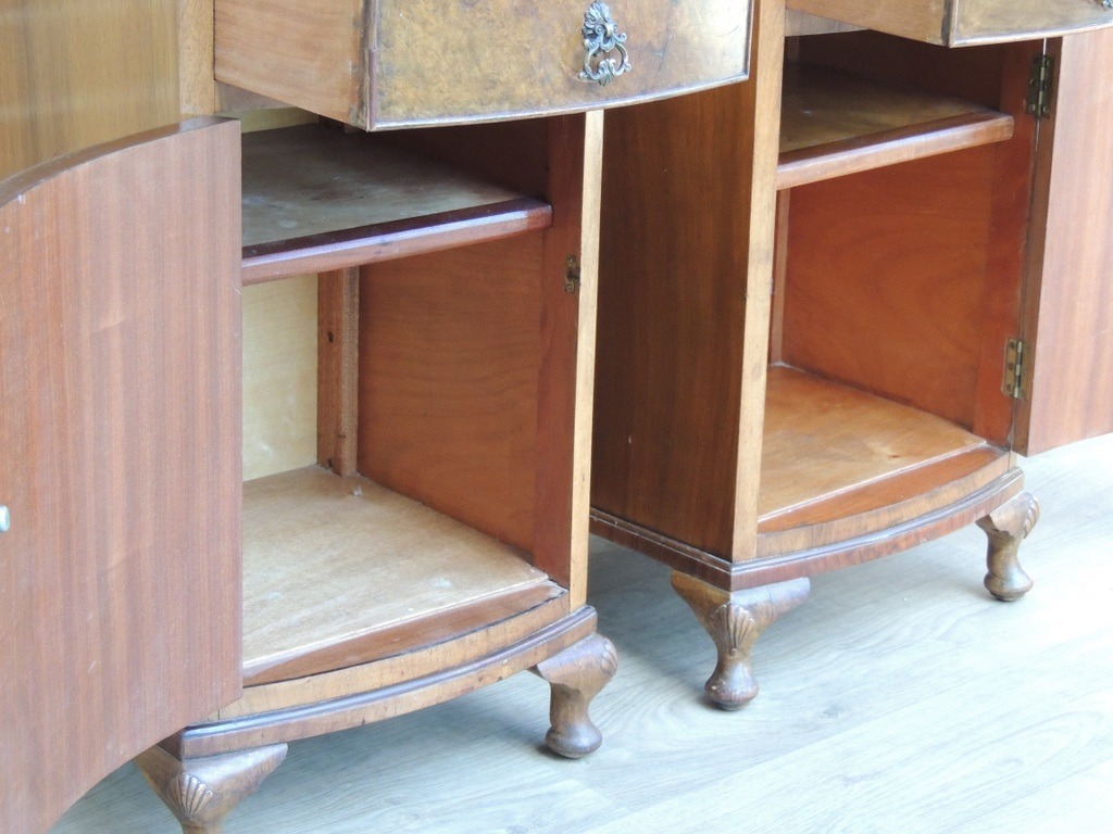Queen Anne Walnut Bedside Cabinets - Image 9