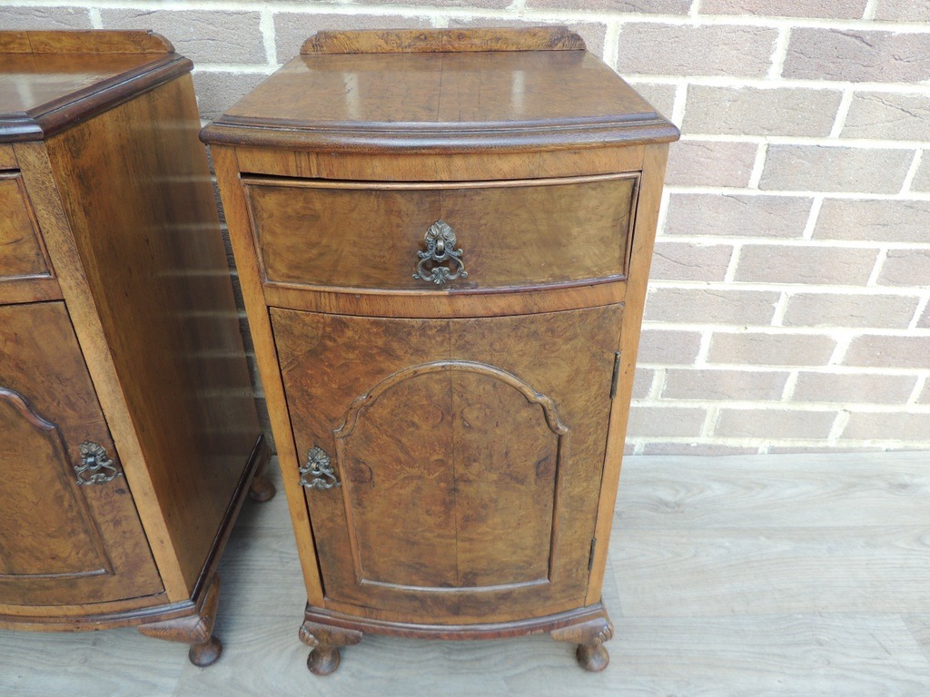 Queen Anne Walnut Bedside Cabinets - Image 14