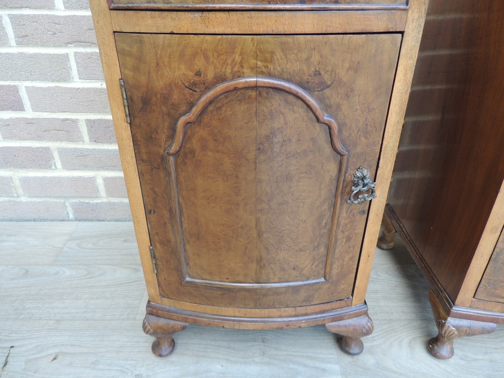 Queen Anne Walnut Bedside Cabinets - Image 16