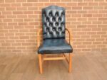 Chesterfield Antique Blue Carver Chair