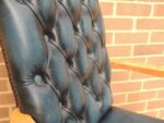Chesterfield Antique Blue Carver Chair - Image 7