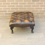 Chesterfield Whiskey Brown Footstool