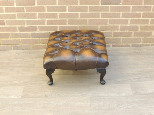 Chesterfield Whiskey Brown Footstool