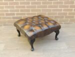 Chesterfield Whiskey Brown Footstool - Image 2