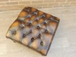 Chesterfield Whiskey Brown Footstool - Image 6