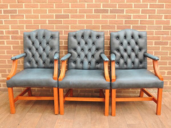 3 Chesterfield Chairs - Image 2