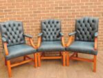 3 Chesterfield Chairs - Image 6