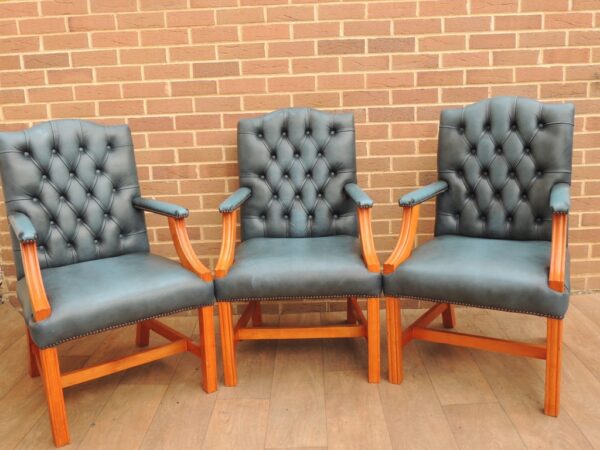 3 Chesterfield Chairs - Image 4
