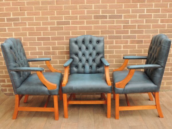 3 Chesterfield Chairs - Image 5