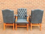 3 Chesterfield Chairs - Image 9