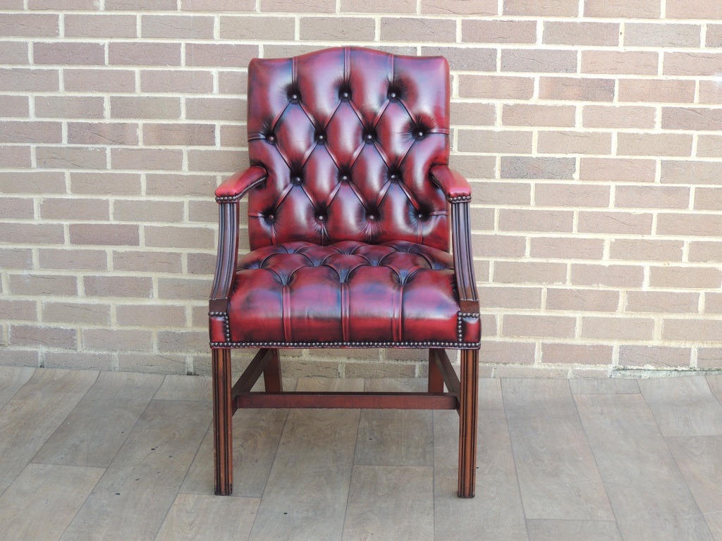 Chesterfield Ox Blood Chair - Image 2