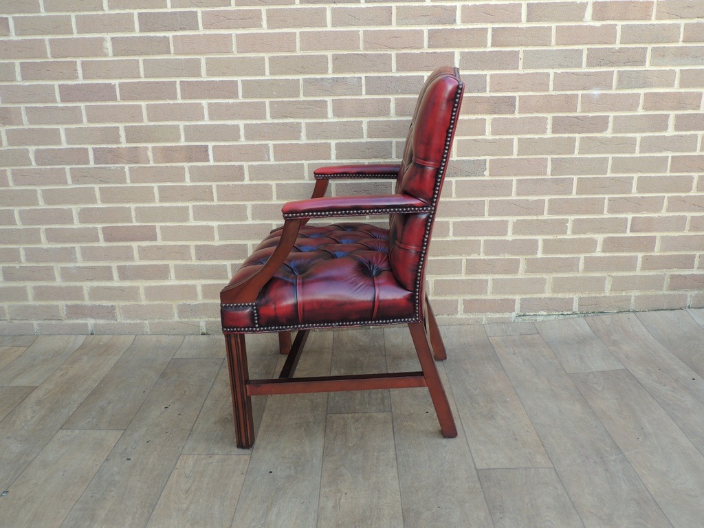 Chesterfield Ox Blood Chair - Image 5