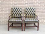 Pair of English Chesterfield Gainsborough Chairs