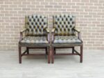 Pair of English Chesterfield Gainsborough Chairs - Image 10