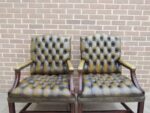 Pair of English Chesterfield Gainsborough Chairs - Image 13