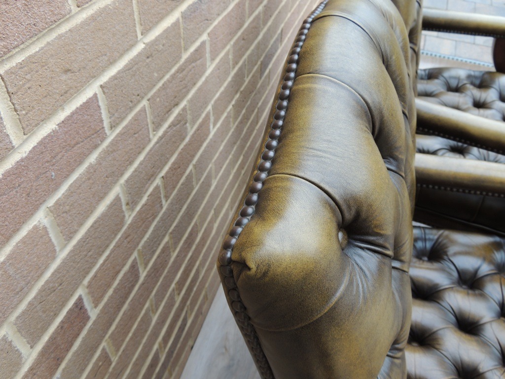 Pair of English Chesterfield Gainsborough Chairs - Image 15
