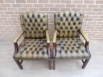 Pair of English Chesterfield Gainsborough Chairs - Image 19