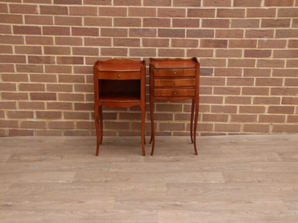 Pair of French Cherry Bedside Tables