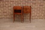 Pair of French Cherry Bedside Tables - Image 2