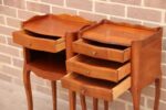 Pair of French Cherry Bedside Tables - Image 6