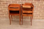Pair of French Cherry Bedside Tables - Image 9