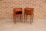Pair of French Cherry Bedside Tables - Image 10