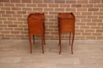 Pair of French Cherry Bedside Tables - Image 11