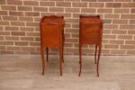 Pair of French Cherry Bedside Tables - Image 13