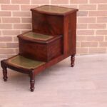 English Mahogany Library Antique Steps