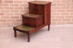 English Mahogany Library Antique Steps - Image 3