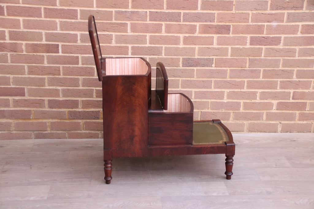 English Mahogany Library Antique Steps - Image 7