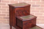 English Mahogany Library Antique Steps - Image 11