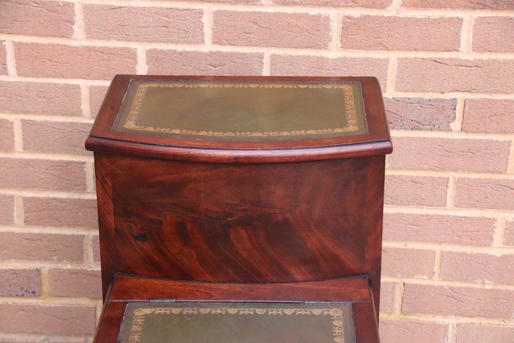 English Mahogany Library Antique Steps - Image 13
