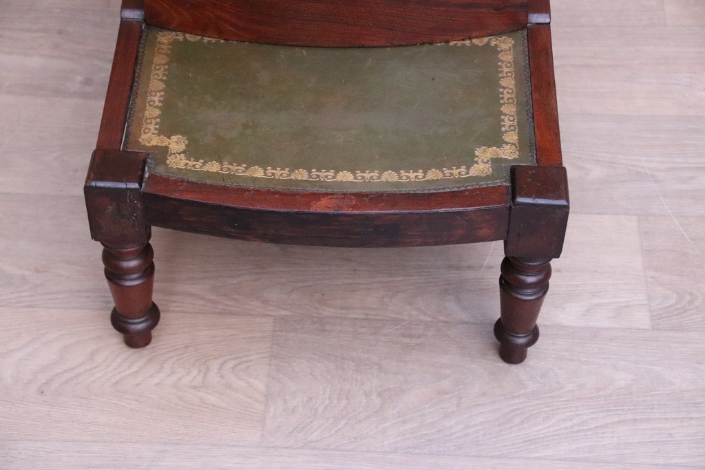English Mahogany Library Antique Steps - Image 15