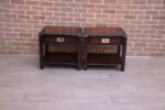 Military Campaign Bedside Tables