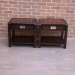 Military Campaign Bedside Tables