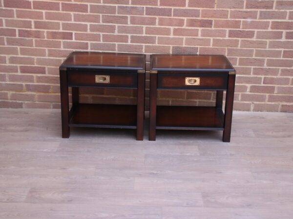 Military Campaign Bedside Tables