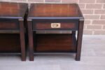 Military Campaign Bedside Tables - Image 5