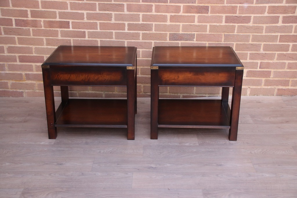 Military Campaign Bedside Tables - Image 12