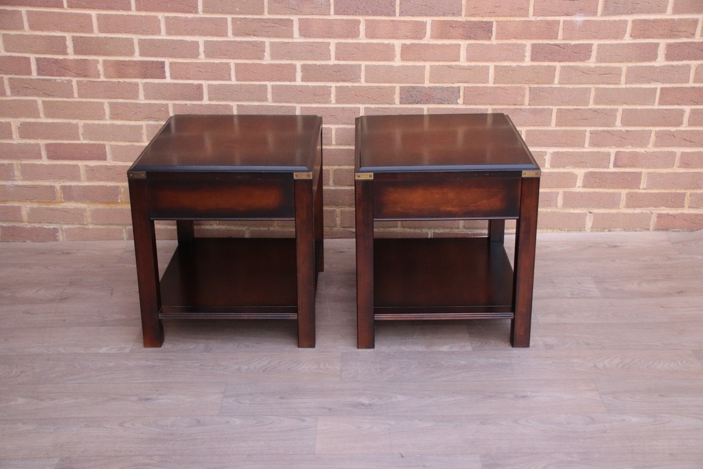 Military Campaign Bedside Tables - Image 13