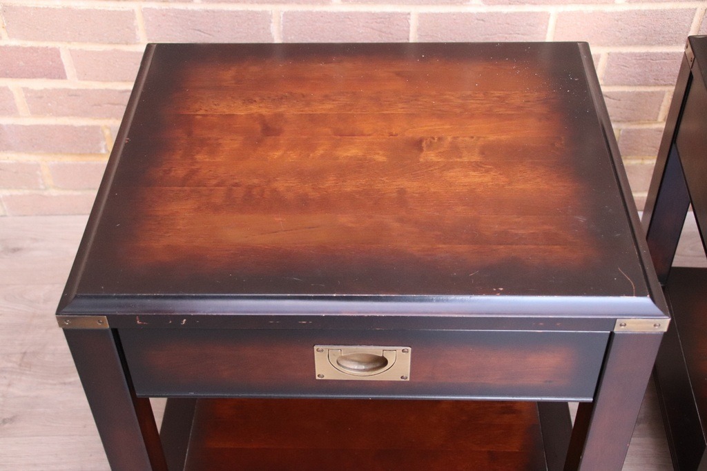 Military Campaign Bedside Tables - Image 15
