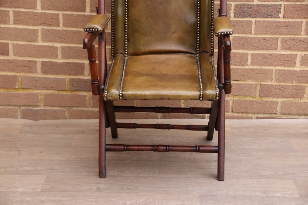 Campaign Antique Folding Deck Chair - Image 4