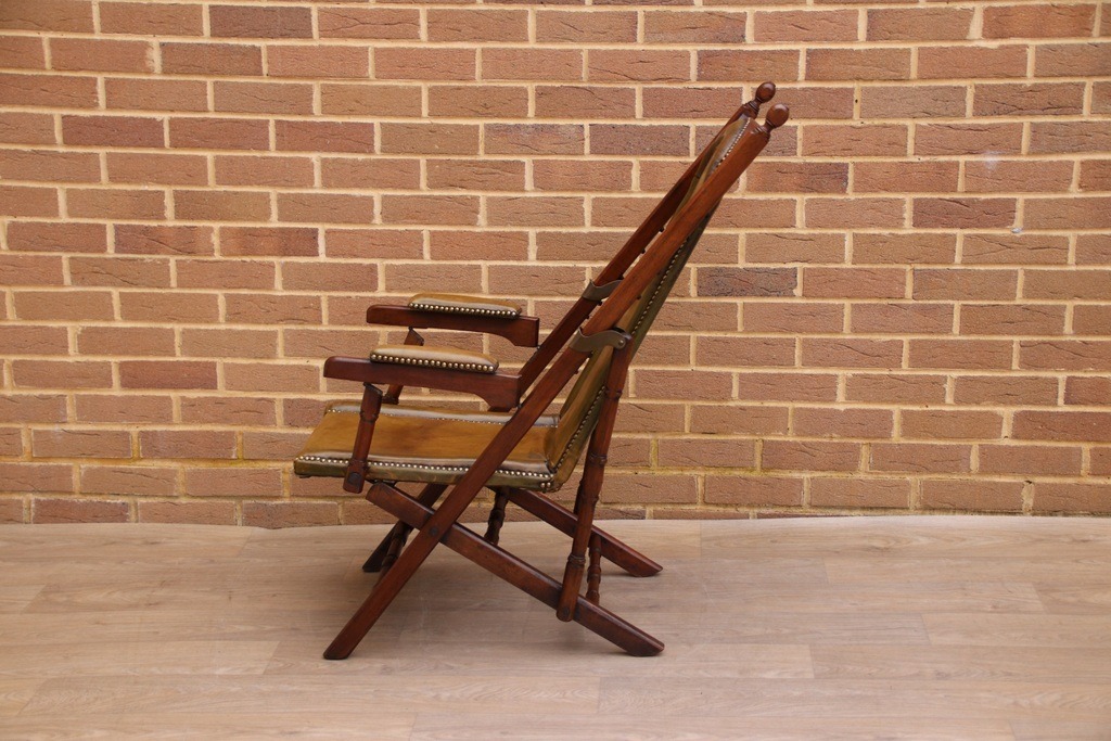 Campaign Antique Folding Deck Chair - Image 12