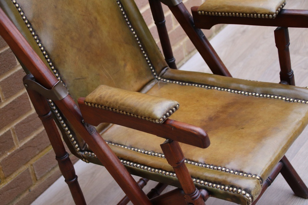 Campaign Antique Folding Deck Chair - Image 15