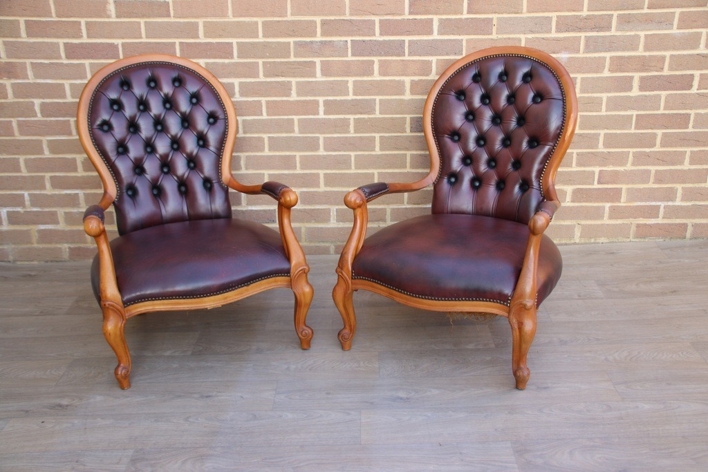 Chesterfield Parlour Armchairs - Image 3